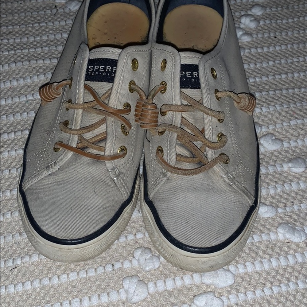 Tan Sperry Topsider Shoes